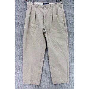 Vintage Polo Ralph Lauren Pants Mens 36x30 Beige Casual Andrew Pant Fit Cotton